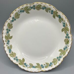 Haviland Limoges France Gold Rim‎ Floral Scalloped 7" Bowl